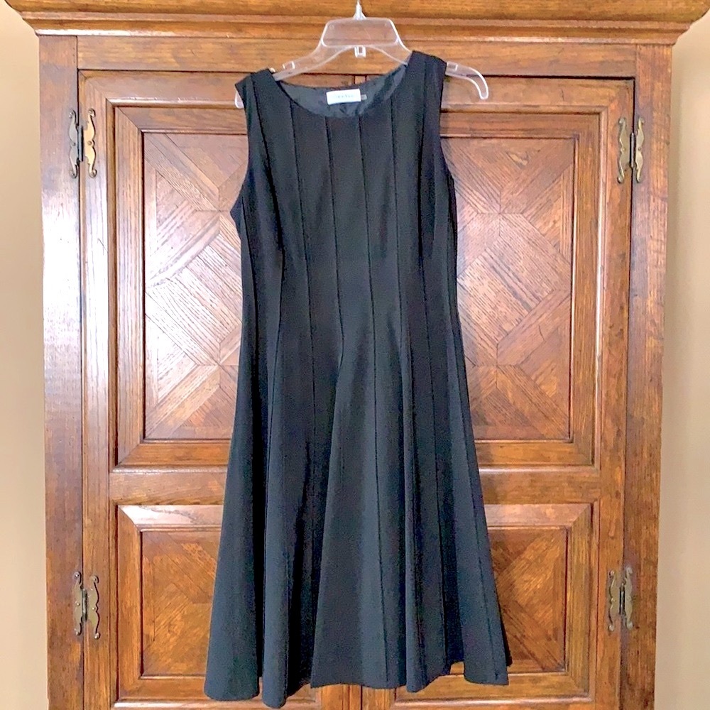 CK NWOT fit&flare sleeveless black dress! - Picture 2 of 9